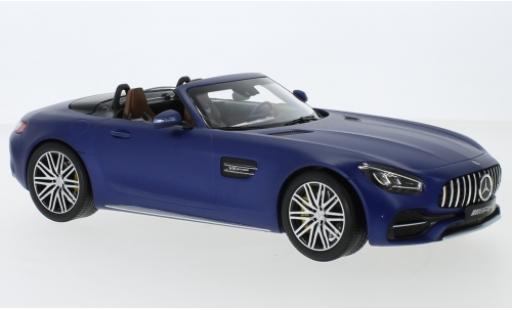 Modelauto Mercedes AMG GT GT C Roadster (R190) mat-blauw 2017 1/18 Norev