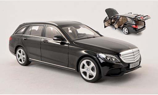 Modelauto Mercedes Classe C T-Modell (S205) zwart 2014 1/18 Norev