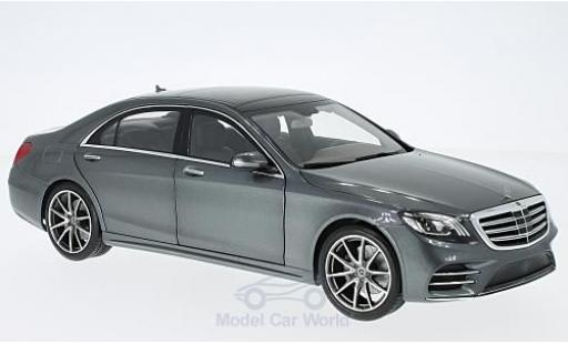 Modelauto Mercedes Classe S Base V222 Mopf metallic grijs 2017 1/18 Norev