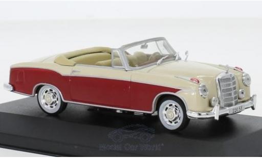 Modelauto Mercedes 220 Cabriolet SE (W128) rood/beige 1958 1/43 Pct