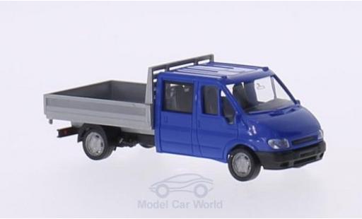 Modelauto Ford Transit Kastenwagen Doppelkabine blauw/grijs 2001 zonder Vitrine 1/87 Rietze