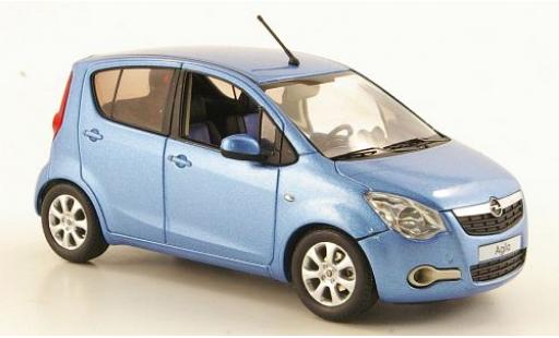 Modelauto Opel Agila B met.-blauw metallic blauw 2008 sans Vitrine 1/43 Schuco