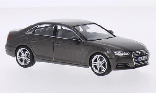 Modelauto Audi A4 berline (B9) metallic bruin 2015 1/43 Spark