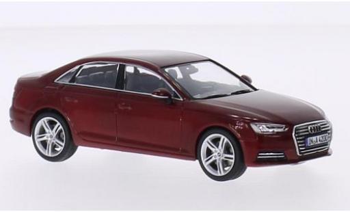 Modelauto Audi A4 berline (B9) metallic rood 2015 1/43 Spark