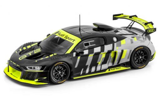 Modelauto Audi R8 lms GT2 mat-zwart/metallic grijs Sport v&Atilde;&copy;hicule de pr&Atilde;&copy;sentation 1/43 Spark
