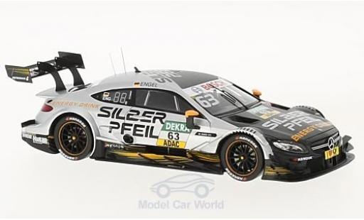 Modelauto Mercedes C DTM AMG C63 No.63 Silberpfeil 2017 M.Engel 1/43 Spark