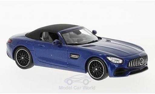 Modelauto Mercedes AMG GT GT R Roadster metallic blauw 1/43 Spark