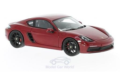 Modelauto Porsche 718 GTS rood 1/43 Spark