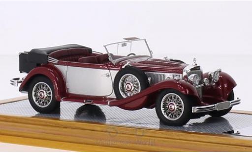 Modelauto Mercedes 500 Base K Tourenwagen metallic rood/grijs 1935 sn113663 1/43 Ilario