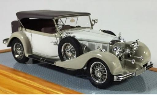 Modelauto Mercedes 500 Base K Tourenwagen grijs/grijs 1934 1/43 Ilario