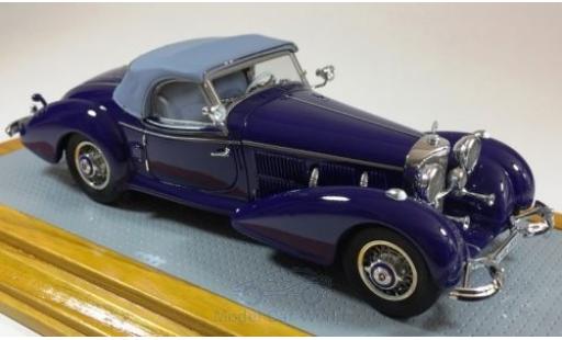 Modelauto Mercedes 540 Roadster K Spezial blauw 1939 sn408383 1/43 Ilario