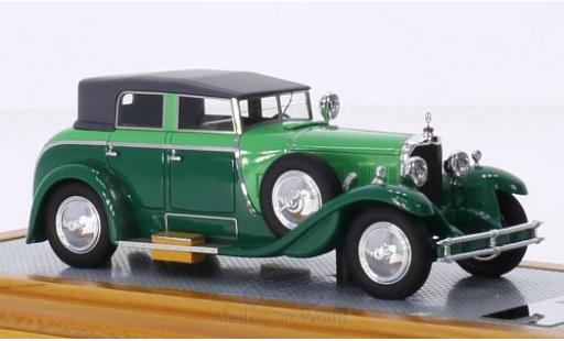 Modelauto Mercedes Classe S Base 630K Saoutchik Torpedo Transformable groen/groen 1932 1/43 Ilario