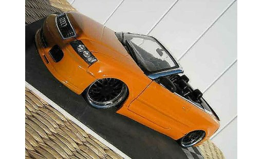 Audi A4 cabriolet 1/18 Welly turbo tuning oranje kit techart jantes bbs modelauto