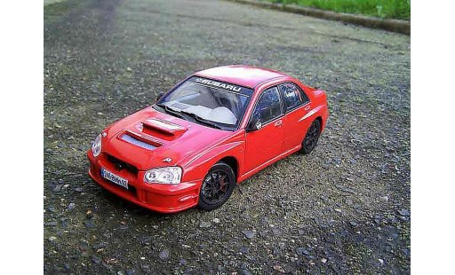 Subaru Impreza WRX 1/18 Solido 2005 rood jdm modelauto