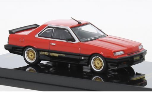 Modelauto Nissan Skyline RS-Turbo 2000 RS-X Turbo (DR30) rood/zwart RHD 1/64 INNO64