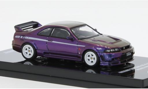 Modelauto Nissan Skyline R33 GT-R () Nismo 400 R metallic paars RHD 1/64 INNO64