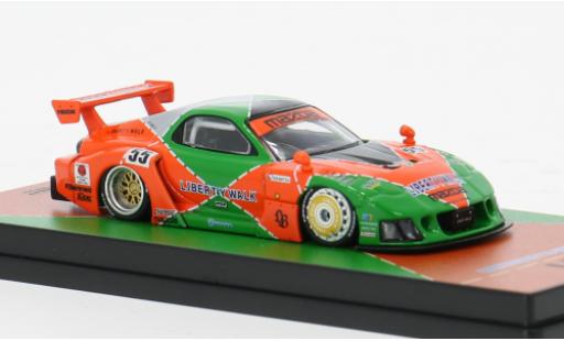 Modelauto Mazda RX7 LB-Super Silhouette (FD3S) groen/oranje 1/64 INNO64