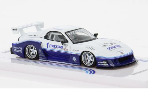Modelauto Mazda RX7 LB-Super Silhouette (FD3S) wit/blauw 2024 1/64 INNO64