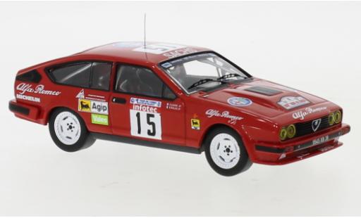 Modelauto Alfa Romeo Alfetta gtv6 V6 No.15 Rally WM Tour de Corse 1986 B.Balas/E.Laine 1/43 IXO