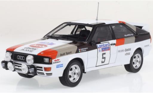 Modelauto Audi Quattro a1 No.5 RAC Rally 1982 M.Mouton/F.Pons 1/24 IXO