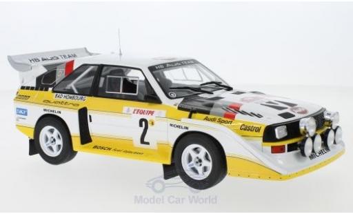 Modelauto Audi Sport Quattro s1 e2 No.2 HB Team HB Rally WM Rally Monte Carlo 1986 met Decals W.R&Atilde;&para;hrl/C.Geistd&Atilde;&para;rfer 1/18 IXO