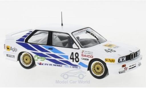 Modelauto Bmw M3 wtcc (E30) No.48 CiBiEmme 1987 J.Calderari/F.Mancini 1/43 IXO