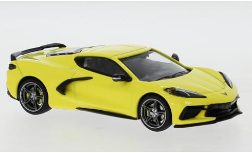 Modelauto Chevrolet Corvette Coupe C8 geel 2020 1/43 IXO