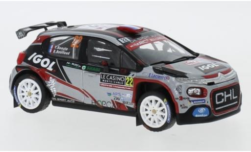 Modelauto Citroen C3 R5 No.22 CHL Sport Auto IGOL Rally Monte Carlo 2019 Y.Bonato/B.Boulloud 1/43 IXO