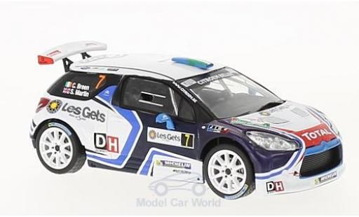 Modelauto DS Automobiles DS3 R5 Citroen No.7 Rally du Condroz - Huy 2016 C.Breen/M.Scott 1/43 IXO