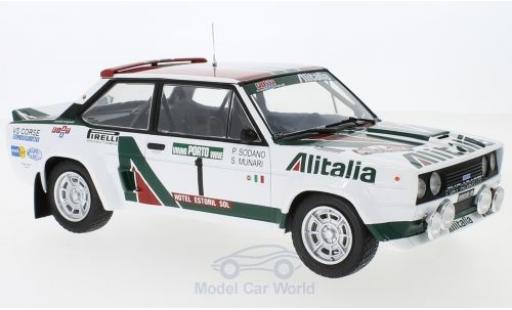Modelauto Fiat 131 Abarth No.1 Alitalia Rally WM Rally Portugal 1978 S.Munari/P.Sodano 1/18 IXO