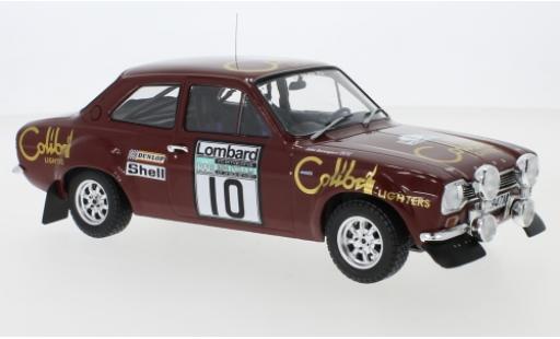 Modelauto Ford Escort RS 1600 MK1 No.10 Colibri Lighters Rally WM RAC Rally 1974 H.Mikkola/J.Davenport 1/18 IXO