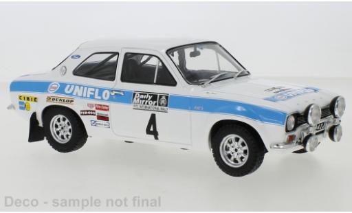Modelauto Ford Escort RS 1600 MKI RHD No.4 Rally WM RAC Rally 1972 Esso Blue R.Clark/T.Mason 1/18 IXO
