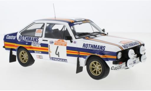 Modelauto Ford Escort RS 1800 MKII No.4 Rothmans Rally WM Rally San Remo 1980 A.Vatanen/D.Richards 1/18 IXO