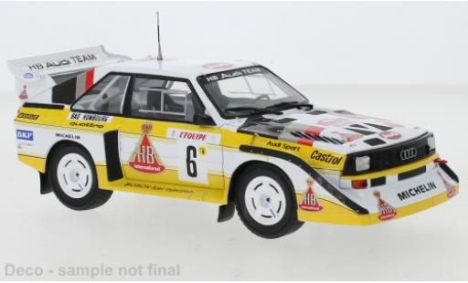 Modelauto Audi Sport Quattro s1 No.6 HB Rally WM Rally Monte Carlo 1986 1/24 IXO