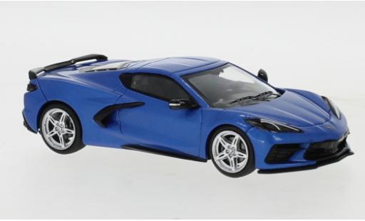 Modelauto Chevrolet Corvette Stingray (C8) metallic blauw 2020 1/43 IXO