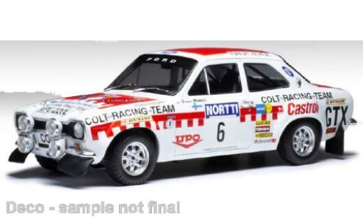 Modelauto Ford Escort RS 1600 MK I No.6 1000 Lakes Rally 1973 1/18 IXO