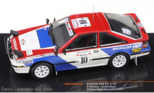 Modelauto Nissan 200 SX Rally No.10 Cote d Ivoire 1987 1/43 IXO