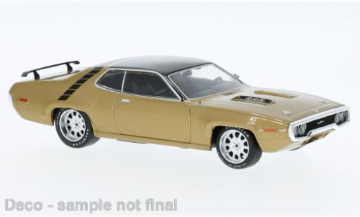 Modelauto Plymouth GTX Road Runner metallic dor&Atilde;&copy; 1971 1/43 IXO