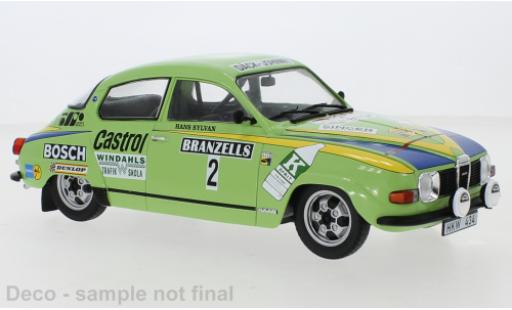 Modelauto Saab 96 Rally Sweden V4 No.2 WM Zweden 1976 1/18 IXO