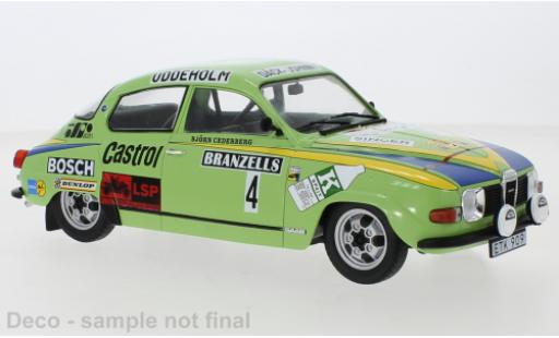 Modelauto Saab 96 Rally Sweden V4 No.4 WM Zweden 1976 1/18 IXO