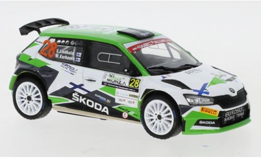 Modelauto Skoda Fabia R5 Evo No.28 Rally WM Rally Monza 2020 1/43 IXO