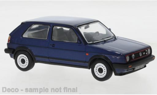 Modelauto Volkswagen Golf GTI (MKII) metallic blauw 1984 1/43 IXO