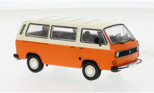 Modelauto Volkswagen T3 A Caravelle oranje/beige 1981 1/43 IXO