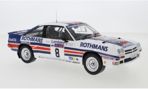 Modelauto Opel Manta 400 No.8 Rothmans Rally Team Rothmans Rally WM RAC Rally 1983 J.McRae/I.Grindrod 1/18 IXO