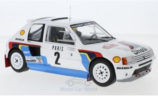 Modelauto Peugeot 205 Turbo 16 T16 No.2 Rally WM Rally Monte Carlo 1985 A.Vatanen/T.Harryman 1/18 IXO