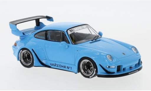 Modelauto Porsche 911 RWB blauw 1/43 IXO