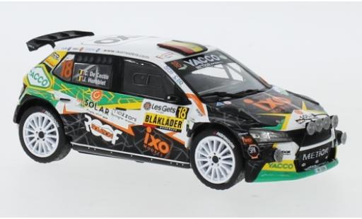 Modelauto Skoda Fabia R5 Evo No.18 Metior Sports Rally Condroz 2019 C. De Cecco/J.Humblet 1/43 IXO