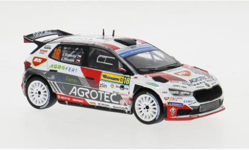 Modelauto Skoda Fabia Rally2 No.18 Barum Rally 2023 1/43 IXO