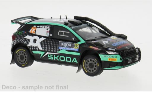 Modelauto Skoda Fabia Rally2 No.22 WRC Safari Rally Kenia 2024 1/43 IXO
