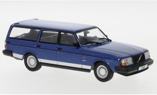 Modelauto Volvo 240 Base Polar metallic blauw 1988 1/43 IXO